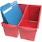 Storex Book Storage Bin, Plastic, Red, 7 in H, 5.3 in W, 14.3 in L, 6 PK STX71102U06C - alternate 4